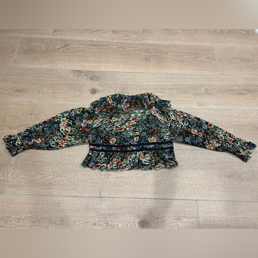 Free People Multicolor Floral Ruffle Top - Picture 5 of 6